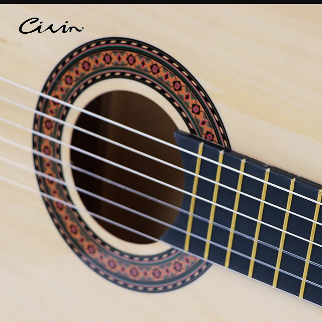 Cheap Wholesale Guitars Custom 39Inch Basswood Plywood Wooden Classic Acoustic Classical Guitar For Beginner