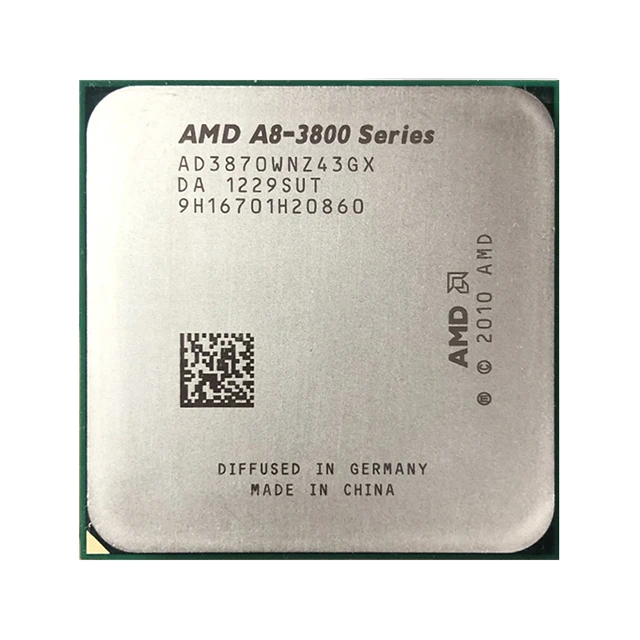 ЦП AMD A8-Series A8-3870K A8 3870K 3870 Quad-Core CPU 3 0 г набор для настольного компьютера дисплей Apu AD3870WNZ43GX гнездо FM1