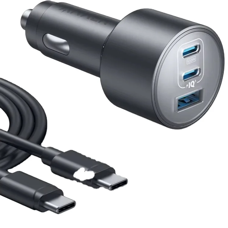 USB-C 3-портовое ультра-компактное быстрое автомобильное зарядное устройство 167 5 Вт Макс современный дизайн стиль громкой связи Беспроводное