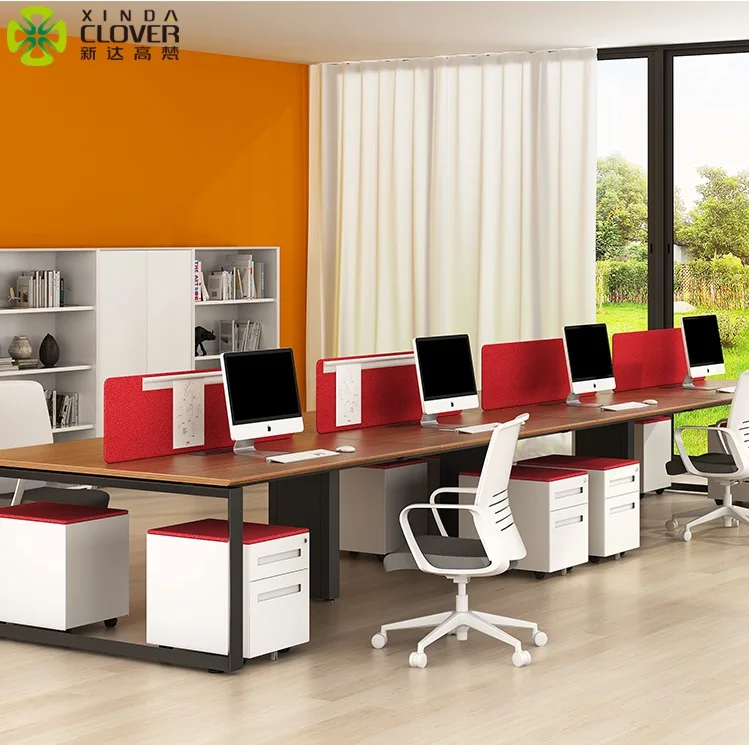 Morden Style Modern Manufacturer Furniture Frame Foshan 8 Person Workstation Office Desk