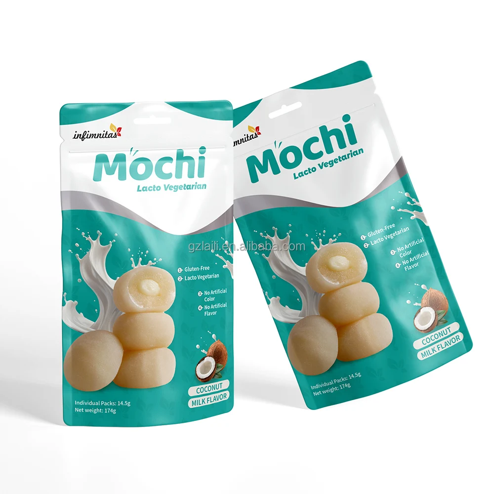 Factory Sandwich with Sweet Grain Snacks Desserts Japanese Mochi Coconut milk flavor Rice Cakes Desserts