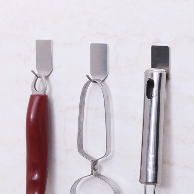 2021 new household self-adhesive stickers self-adhesive metal metal stainless steel wall-mounted hook hanger