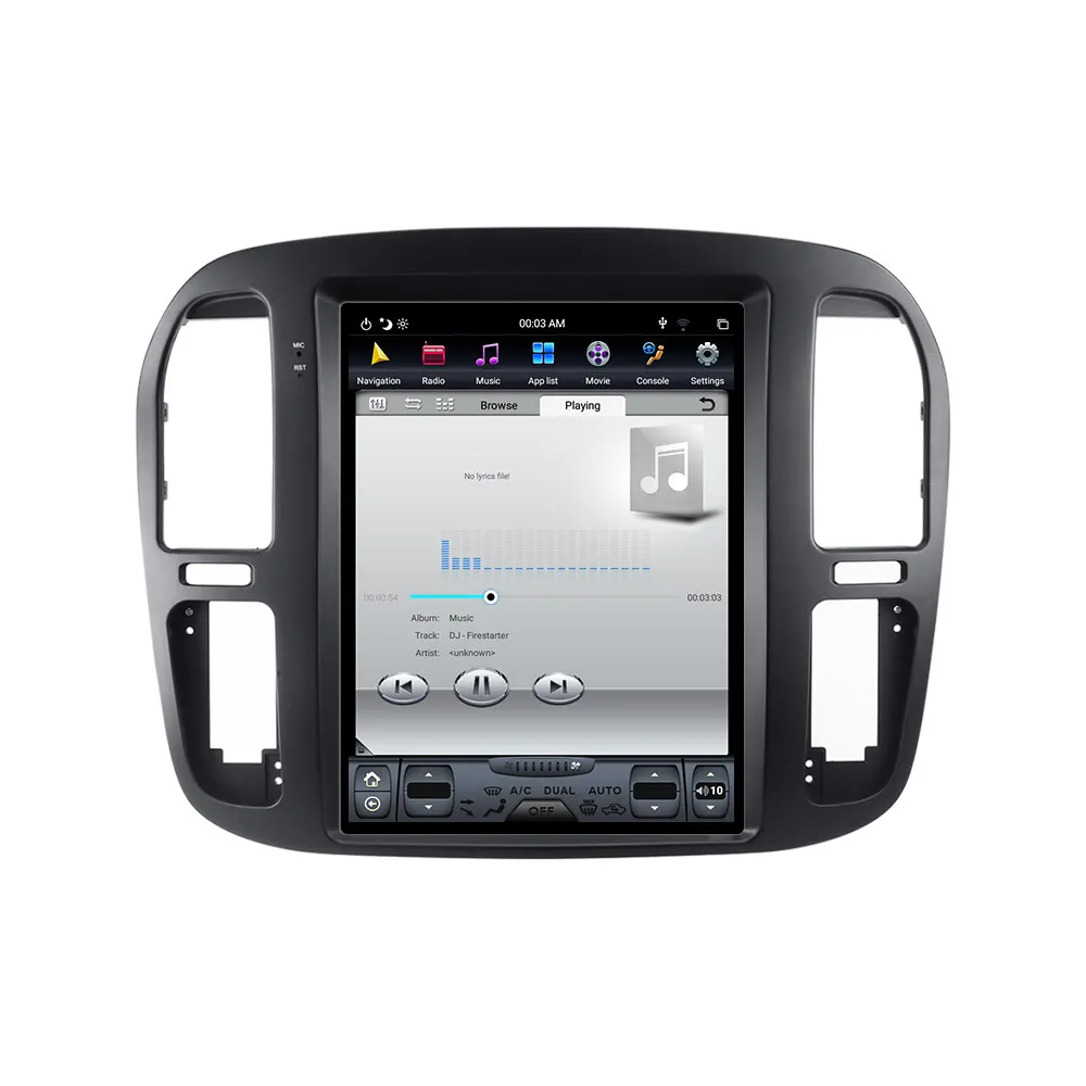 For Toyota land cruiser lc100 Android 11 128G Tesla Style Big Touch Screen Car Multimedia Player GPS Audio Radio Head Unit