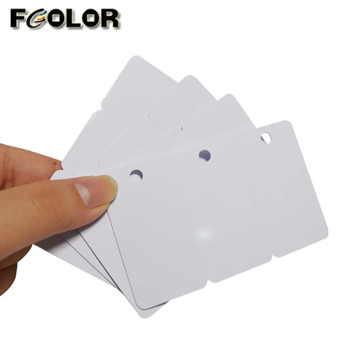 FCOLOR 3-в-1 подвесная бирка ПВХ комбо карта для струйного принтера цифровая печать пластиковая магнитная коробка цифровой