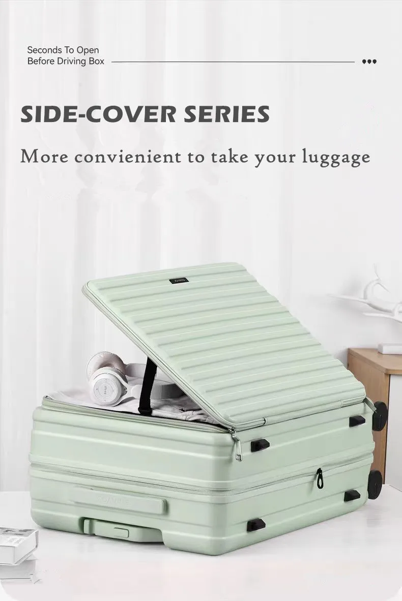 Factory wholesale high-quality durable PC  luggage bags with expandable layer big capacity trolley bag travelling luggage sets