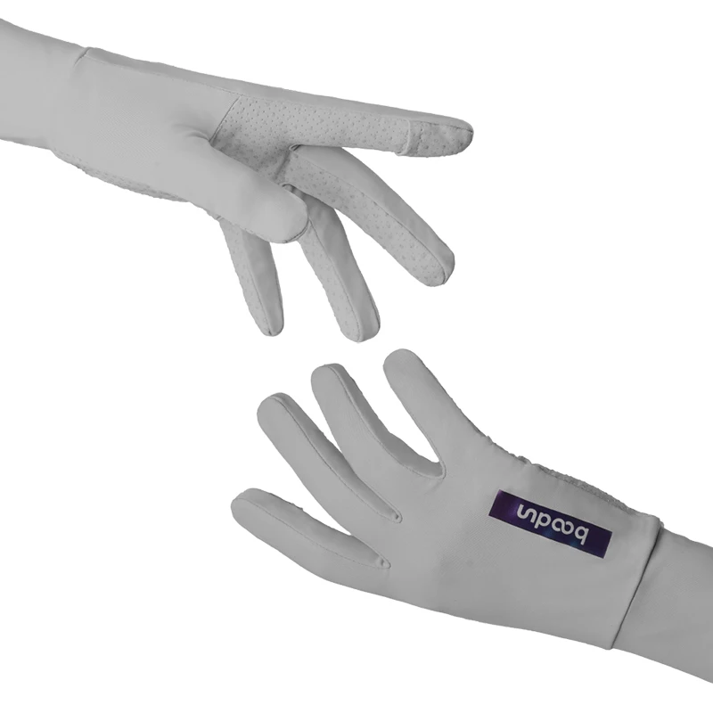 HBG 2037 Outdoor Ice Silk Sunscreen Gloves Breathable and Comfortable Outdoor Gloves Summer Running Anti-UV Sport Gloves