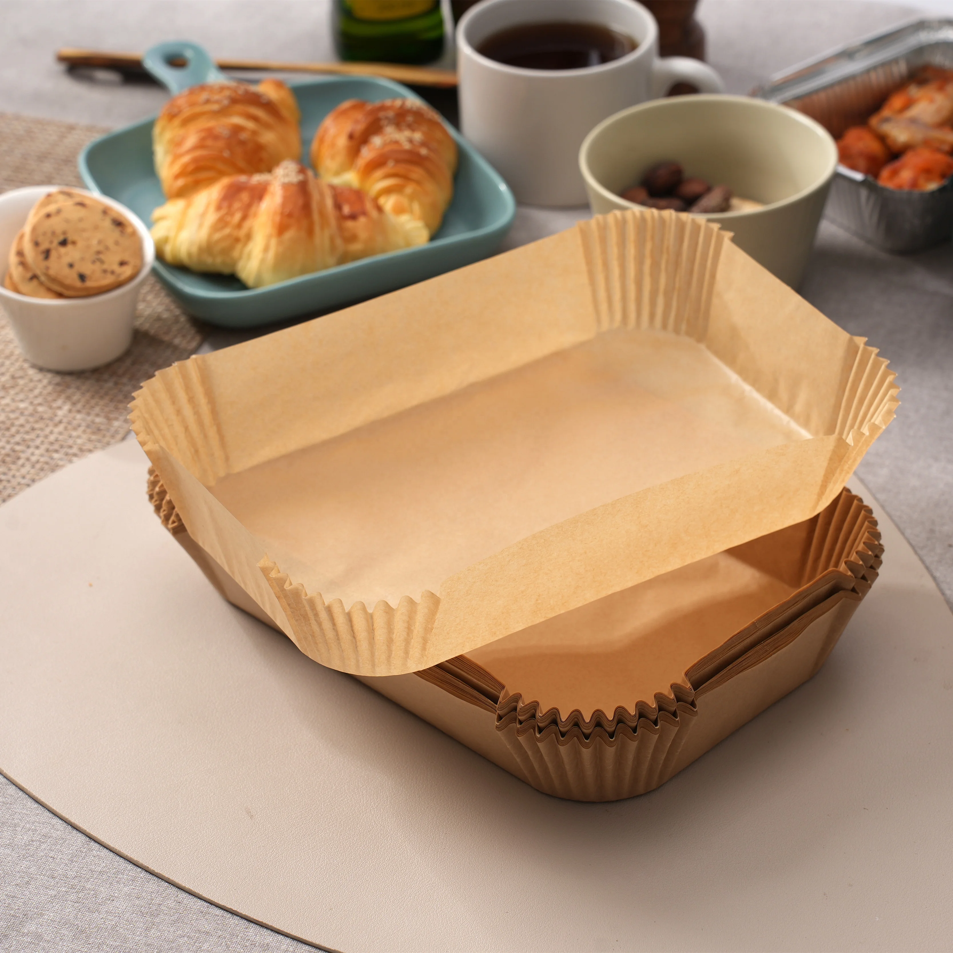 Hot Sale Air Fryer liner rectangle 8.6x5.5in  Air Fryer Parchment liner Ninja Gourmet Double Air Fryer accessory baking paper