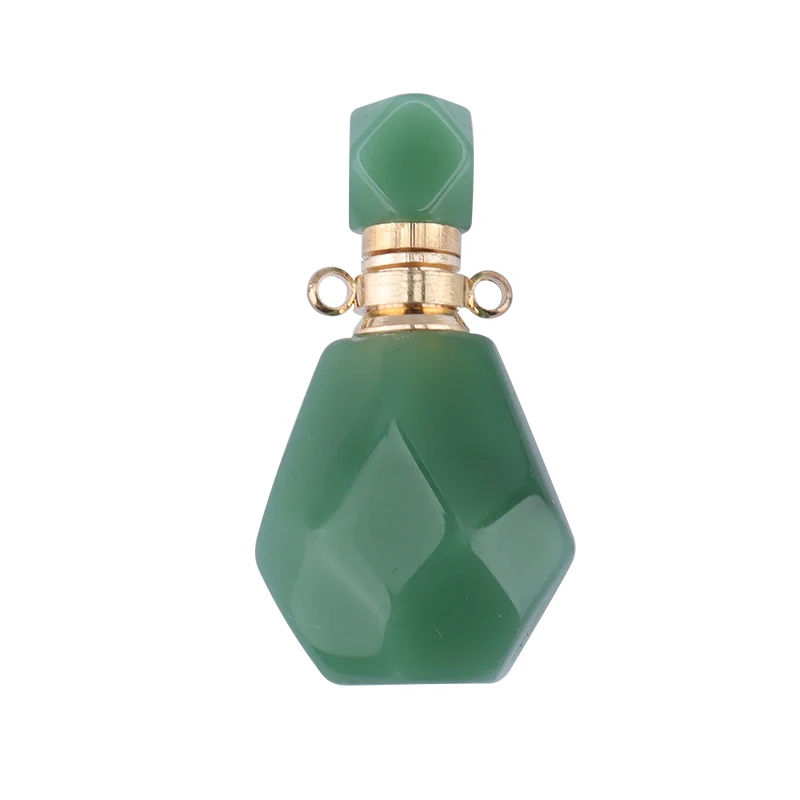 Amazon Hot Sale Natural Healing Stone Essential Oil Diffuser Perfume Bottle Pendant Necklace Jewelry