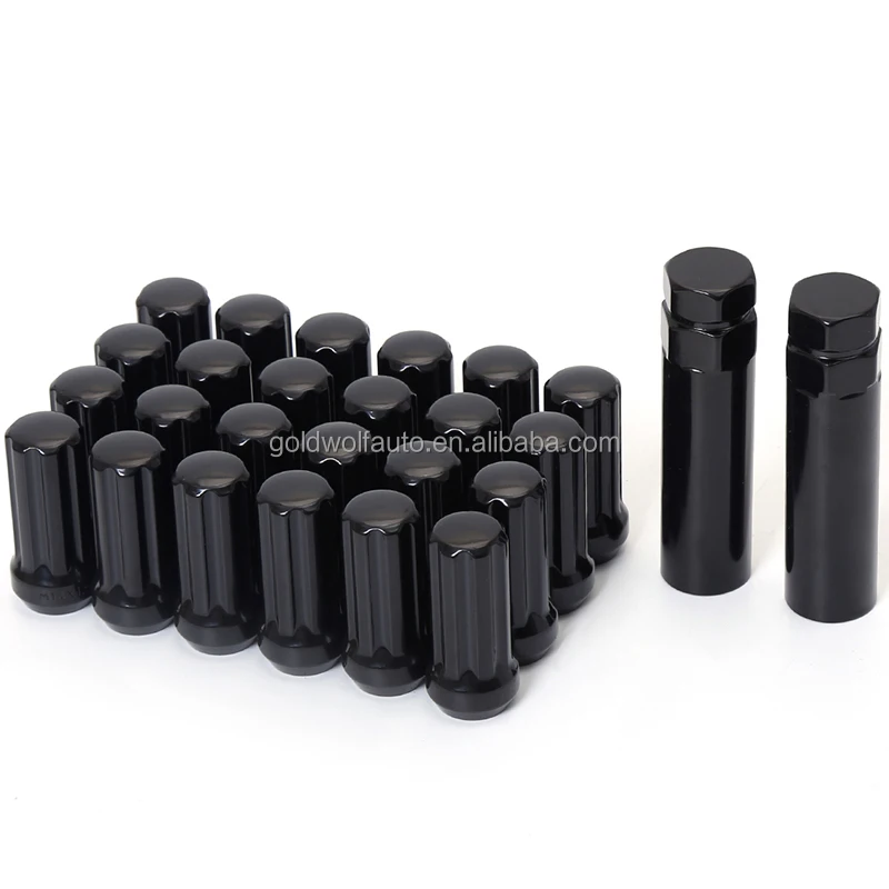 24pcs aftermarket lug nuts 2pcs sockets 14*1.5 steel wheel nut