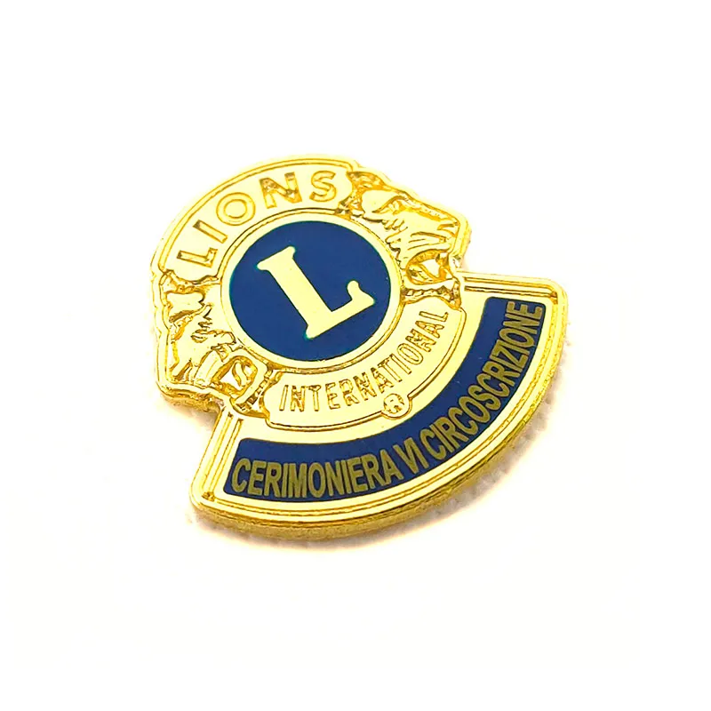 Lions Club Badge Custom Hard Enamel Pin Customixedlapel Pins Company