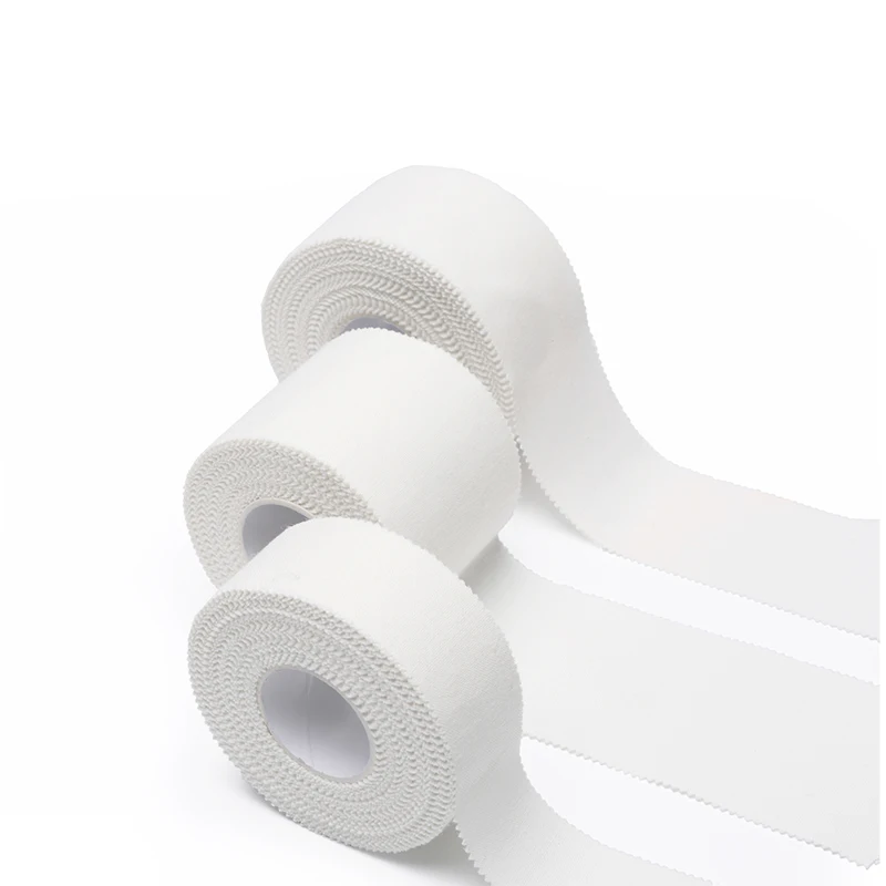 
1 inch white finger athletic tape latex free zinc oxide hot melting adhesive strong stickiness sports tape 15 yards 