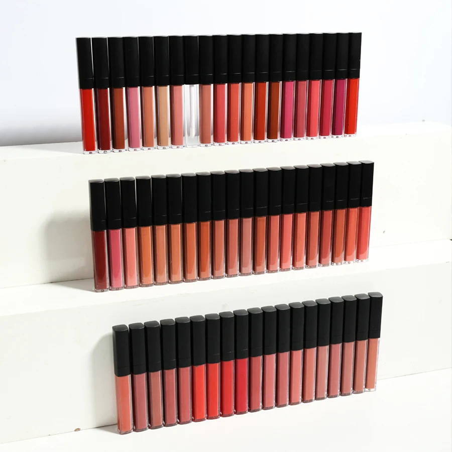 59 Color Velvet Matte Liquid Lipstick Sample Nude Lip Gloss Pigment Custom Long Lasting Waterproof Matte Lipstick