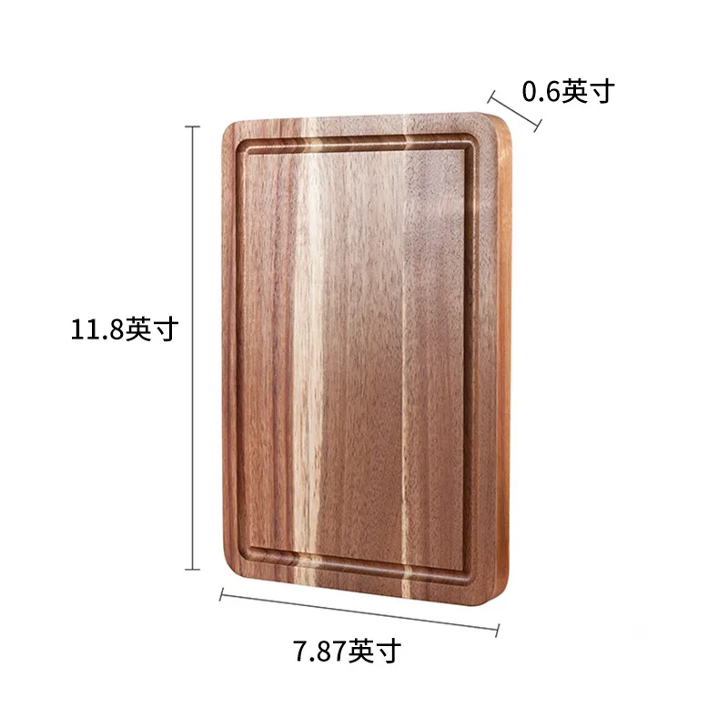 Addreen Acacia Wood Cutting Cheese Chopping Board Large Wooden Charcuterie Serving Board with Handle