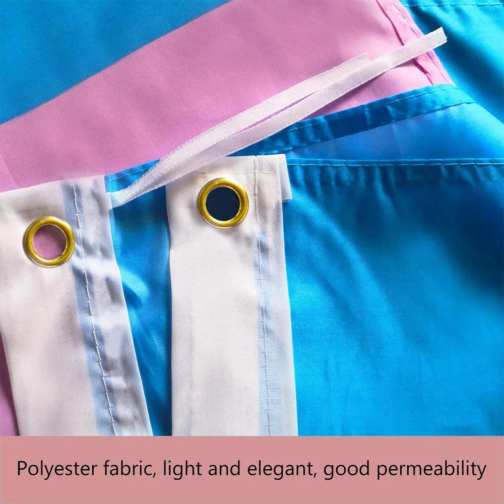 Polyester Pink Blue Stripes Rainbow Flag 3x5 FT 90x150cm Transgender Flag Trans Pride Flag LGBT For Decoration