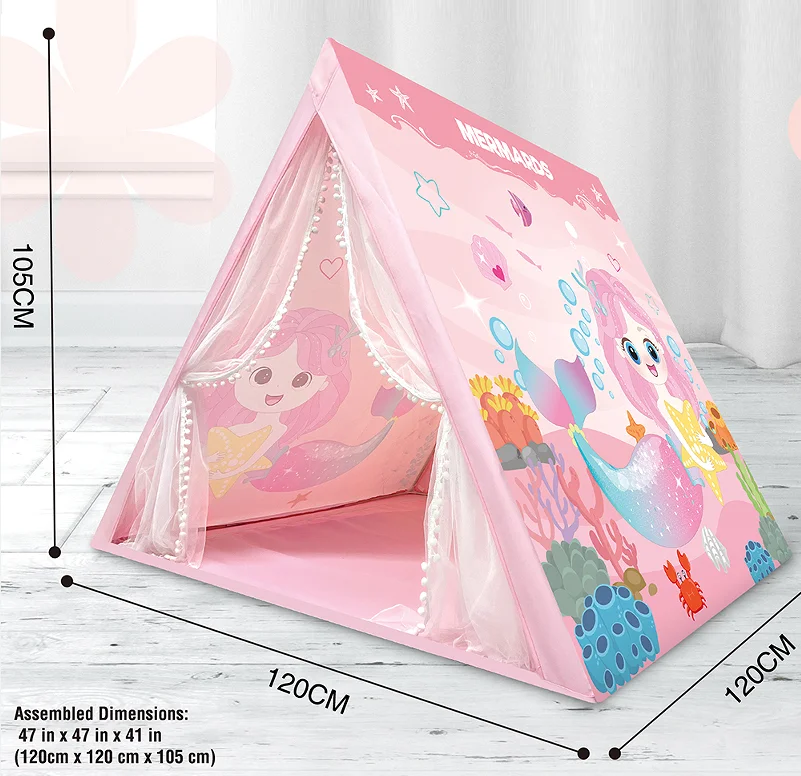 Wholesale portable indoor tents for children play house for children conical indoor-outdoor tents for children play room
