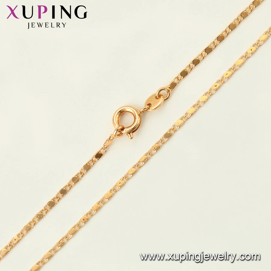 45178 xuping готов к отправке ювелирных изделий моды 18k позолоченные цепочки ожерелье