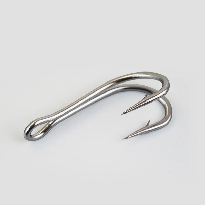 Custom Stainless Steel 7897 Fishing Hooks Frog Soft Lure Chicken Claw Double Anchor Hook