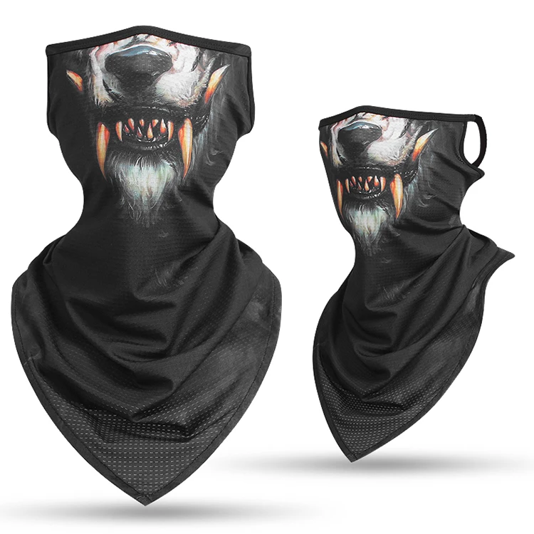Sunscreen quick dry ventilation Bike face and neck Outdoor Sports mask breathable bandana hanging on ears balaclava face mask
