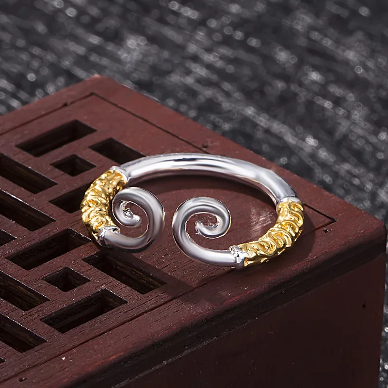 Europe and the United States Selling Black Myth Wukong Golden Stick Open Ring Straitjacket Ring Couple Style