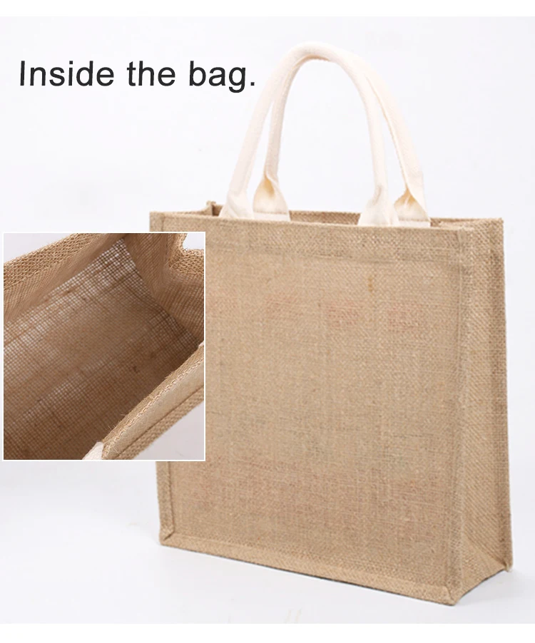 Jute bag environmental handbag waterproof logo can be customized