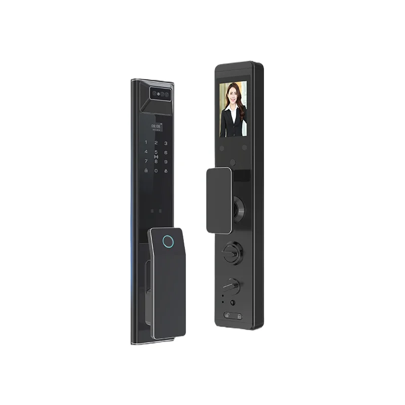 Wholesale Price High End 3D Face Recognition Smart Door Lock Video Voice with Camera and Eye Scanner For Entry Door