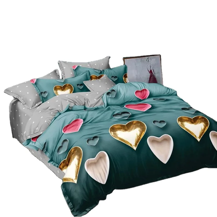 Popular digital 3D print design high quality polyester wholesale bedding duvet cover set