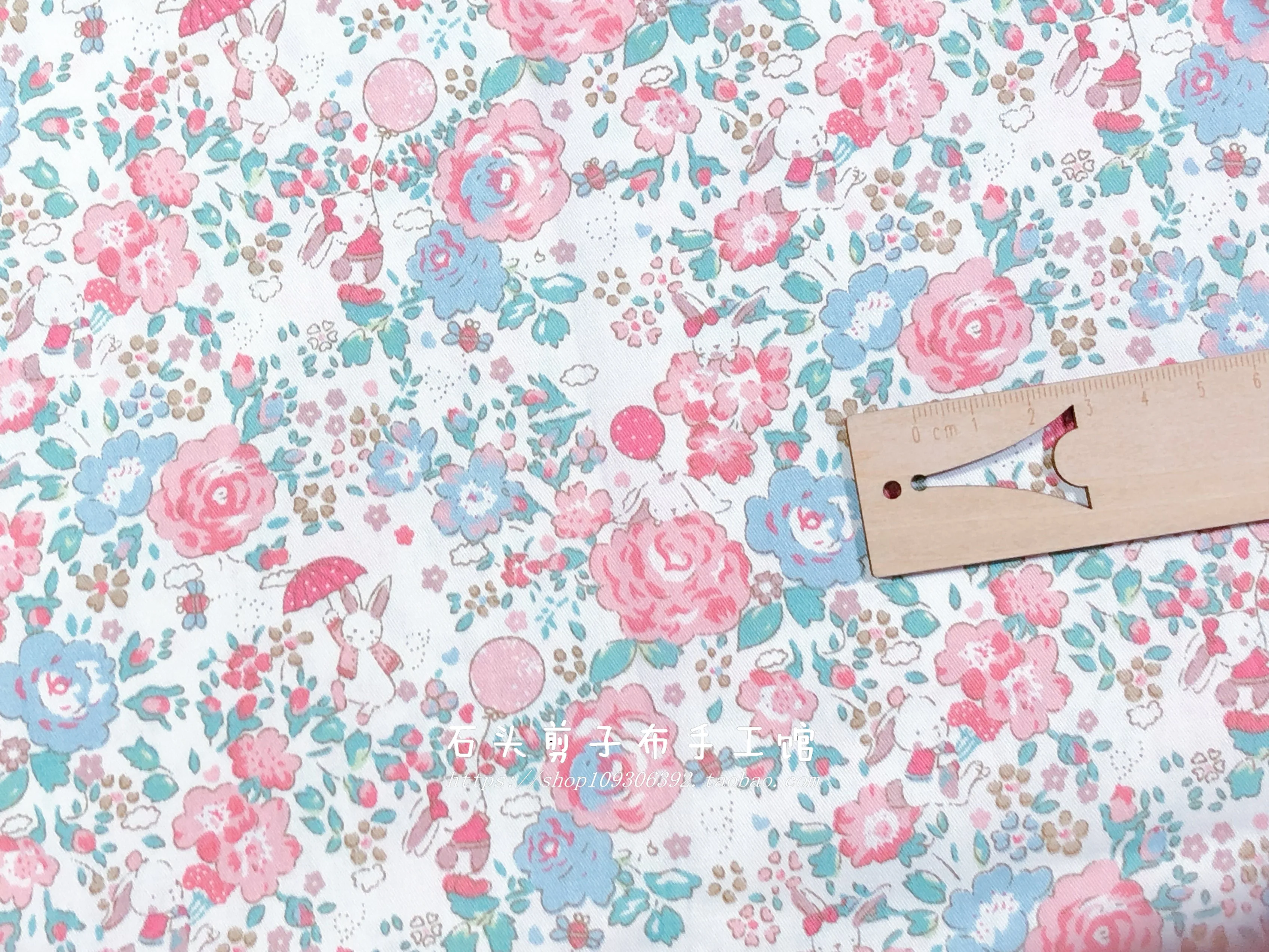 
floral series pure cotton cloth twill make bedding hand-made DIY decorative fabric 160g/m 