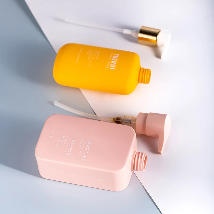 Best seller 500ml Custom Made Square Body Lotion Shampoo Bottle