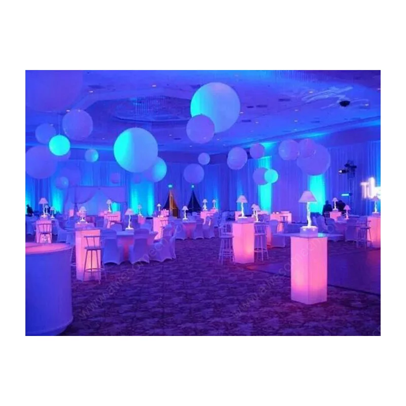 Glow Plastic Pedestal Event Table Square High Cube acrylic Top Bar Table indoor outdoor