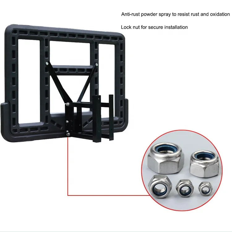 Kids Adults Indoor Outdoor Home Wall Mounted Basketball Ring Backboards With Net