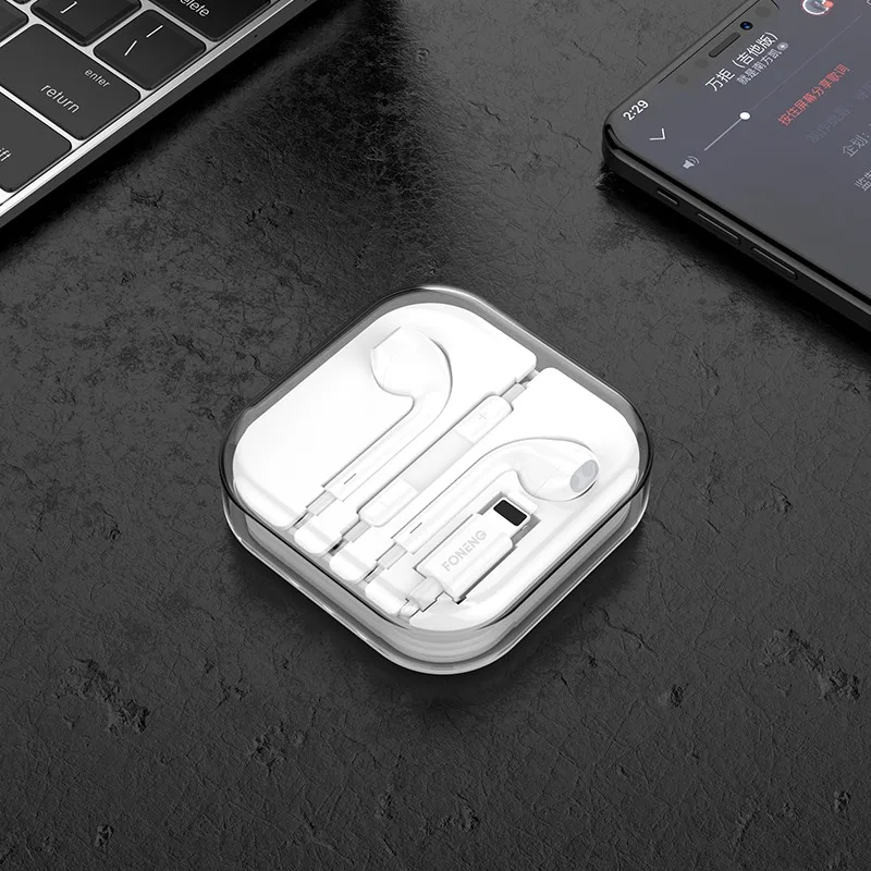  FONENG оптовая продажа оригинального качества для 8pin освещения проводные наушники беспроводные с микрофоном Iphone