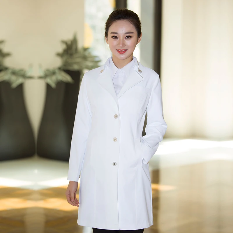 
Korean version of plastic surgery Korean hospital semi-permanent tattoo beautician work clothes white coat long sleeve doctor dr 