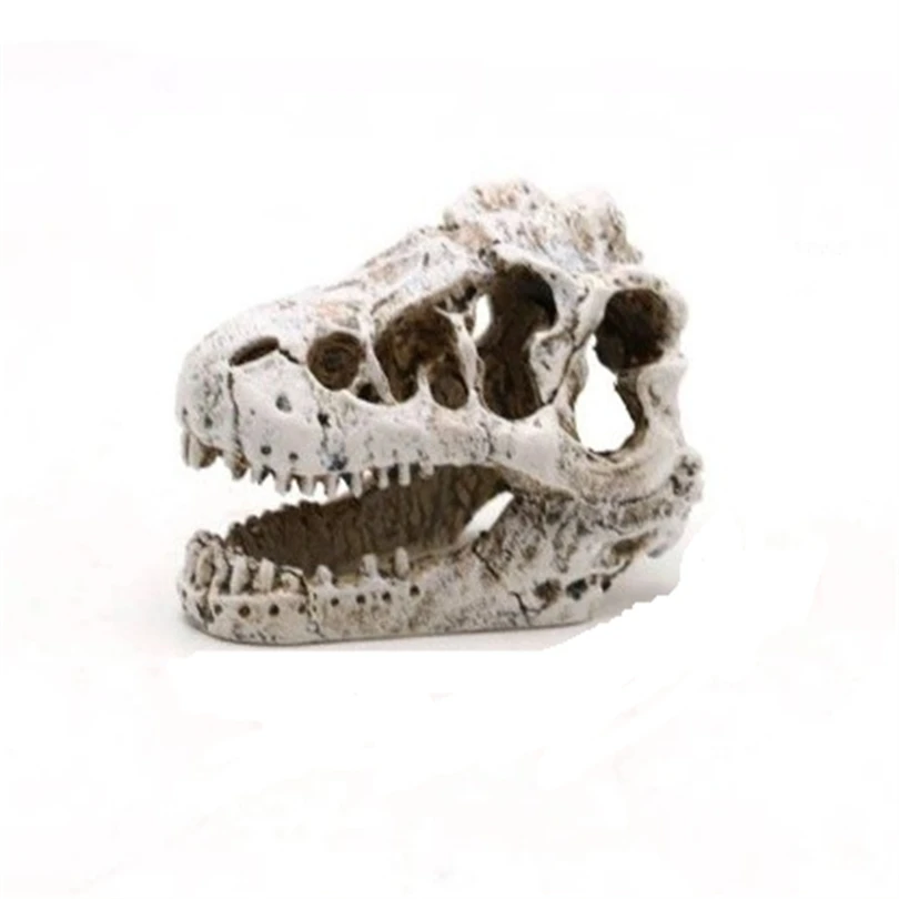 Resin Triceratops Skull Decoration Aquarium Dinosaur Ornaments Reptile Shelter Artificial Dinosaur Fish tank decoration