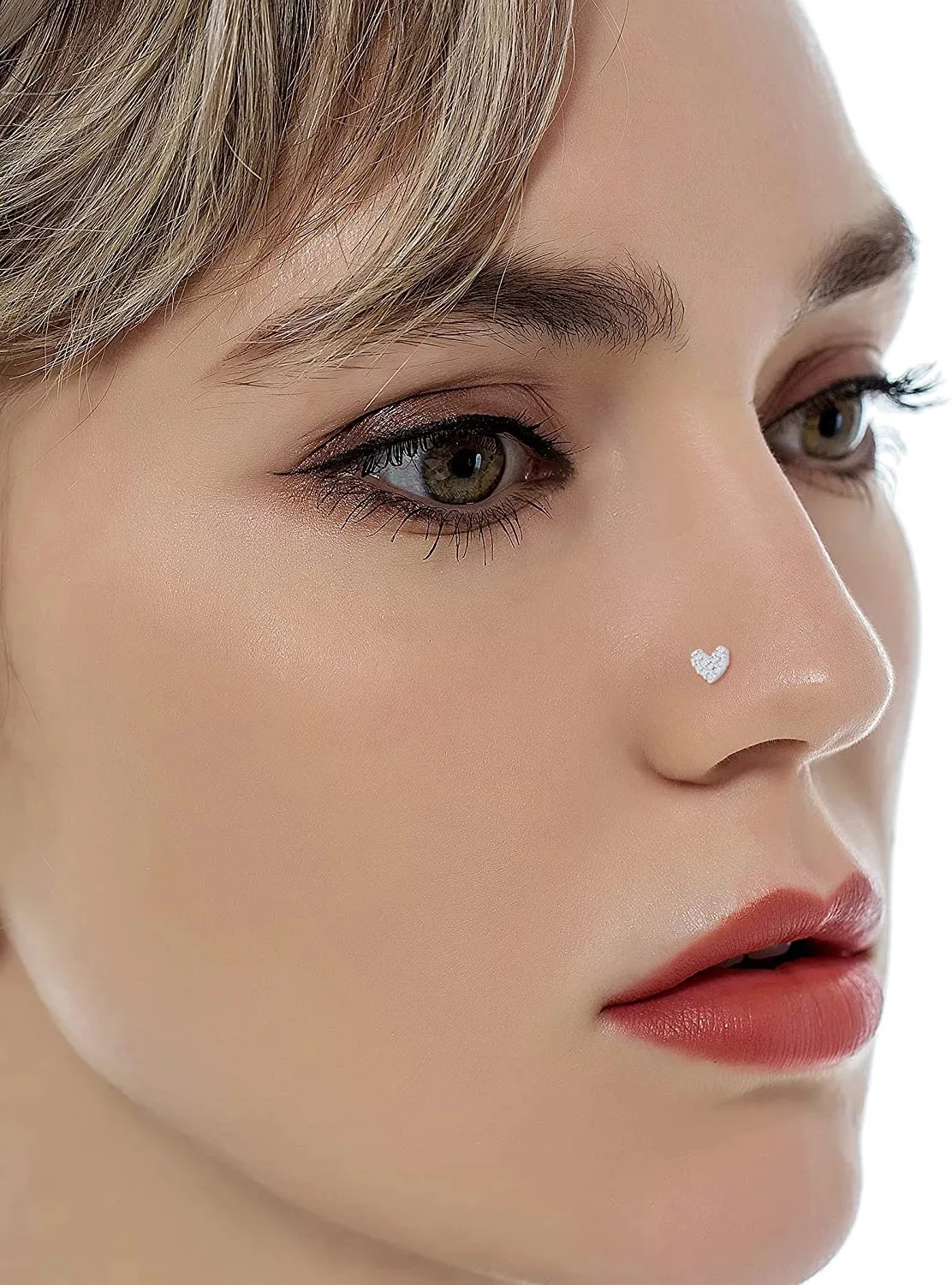 Stainless Steel Nose Nail Jewelry 0.8Mm L Rod Laboratory Diamond 5A Body Puncture Jewelry Diamond Nose Pin /
