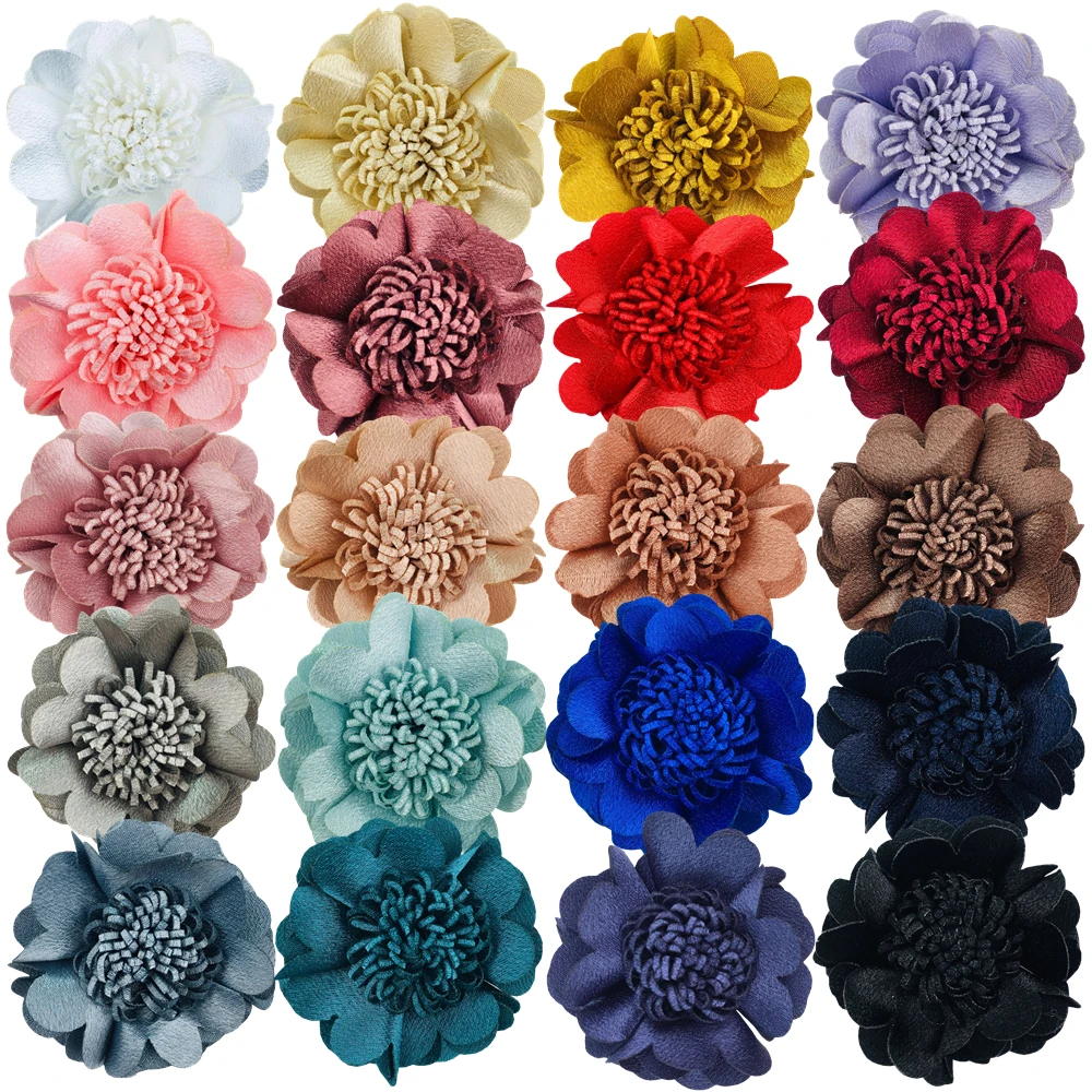 Fashion 6 cm DIY Chiffon Flower,Fabric Flowers,Korea Flower for Girls Hair Headband Clothing Accessories Children Hair Clips