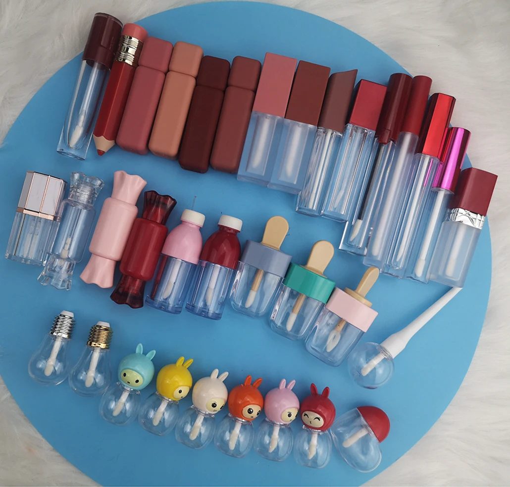 
6ML 8ML 10ML Empty Lipgloss Container Plastic Cuboid Lipgloss Tube Cosmetic Packaging Liquid Lipstick Tube 