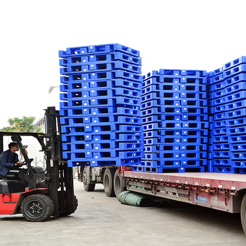 Grid Nine-foot Forklift Warehouse Moisture-proof Board Floor Logistics Cheap Heavy Duty Plastic Pallet