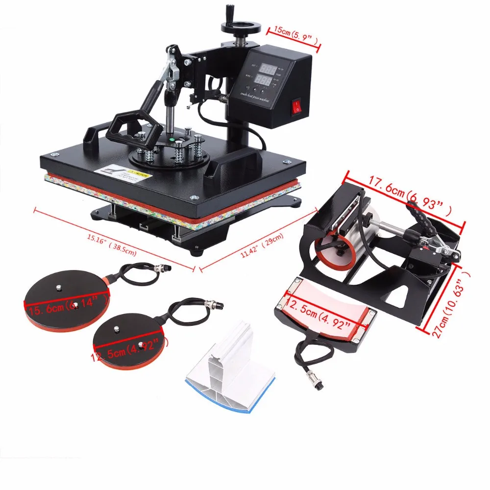 5 in 1 Heat Press Multi-functional T Shirt Sublimation Printing