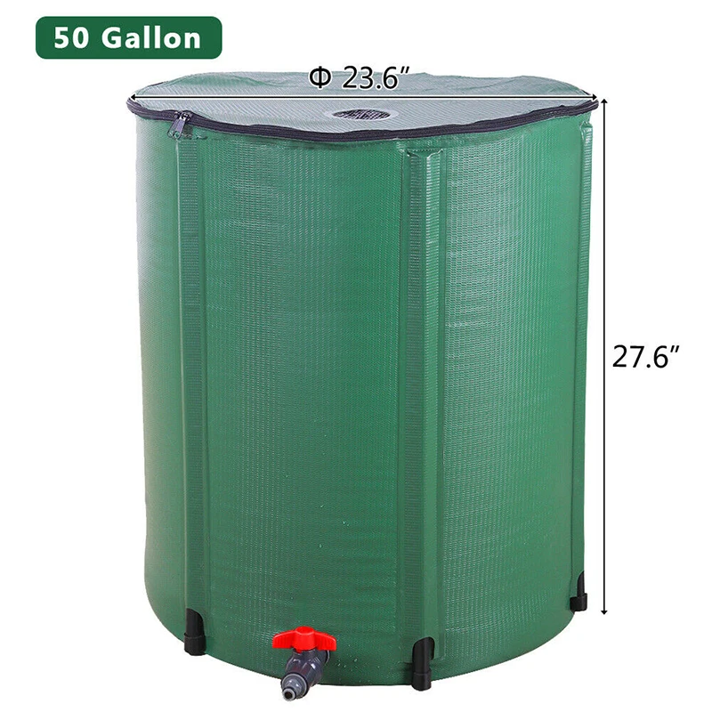 Custom Portable Garden 225l Foldable Water Tank Pvc Durable Rainwater Collection System Rain Collapsible Barrel For Garden