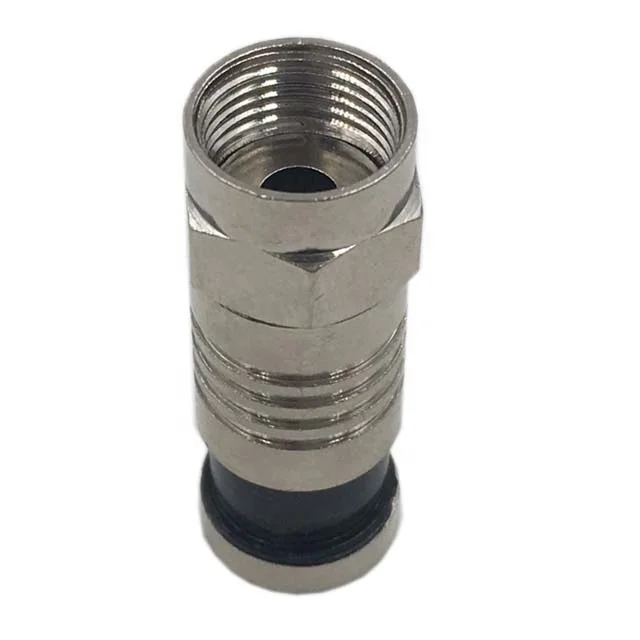 RG6 / RG59  brass zinc coaxial RF compression  F connector
