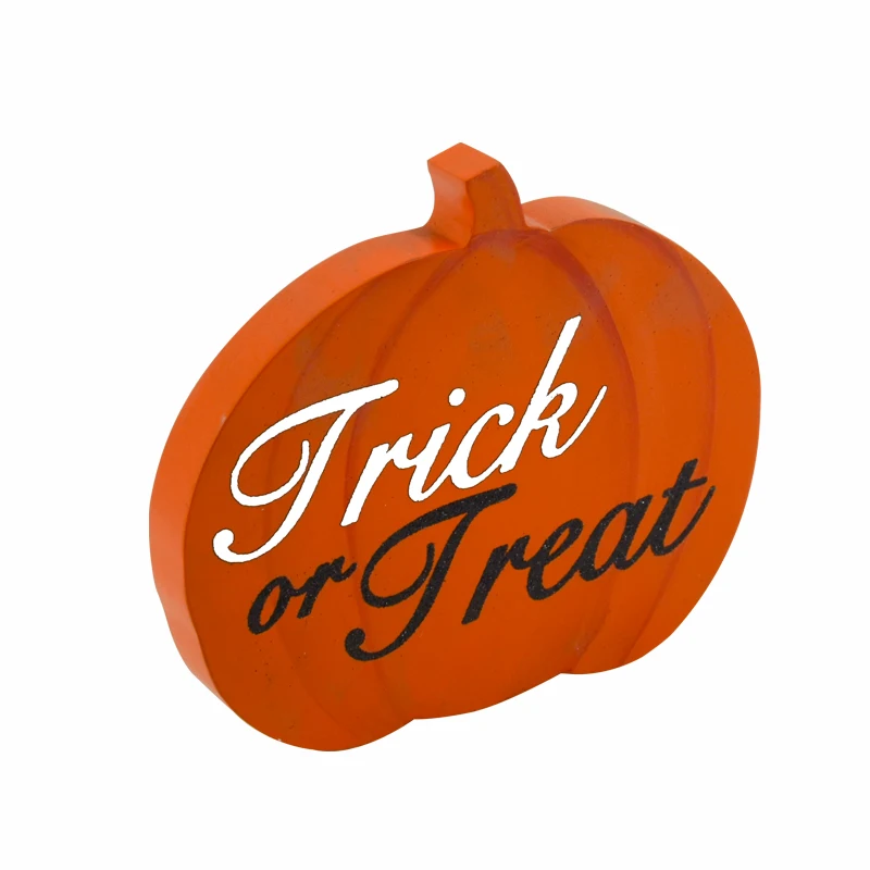 Customized wholesale Professional Good price  outdoor decoracion para halloween distressed  table mini easter wood signs