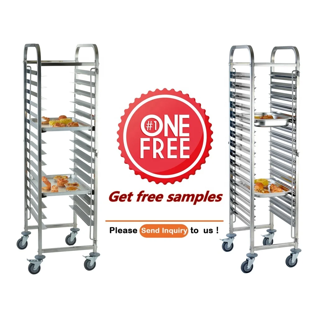 Stainless Steel Baking 15/16-Tier Bread pan Cooler Bakery Tray Rack Trolley food 40*60 baking oven trays Trolley