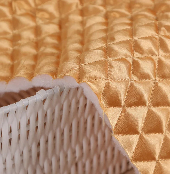 custom design quilted bag sewing waterproof quilted satin fabric for home textile