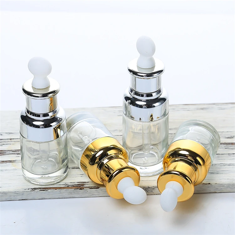 IBELONG Wholesale Clear 20ml 30ml 50ml Empty Dropper Luxury Serum Glass Bottle with Dropper 30ml Serum Dropper Bottle Supplier