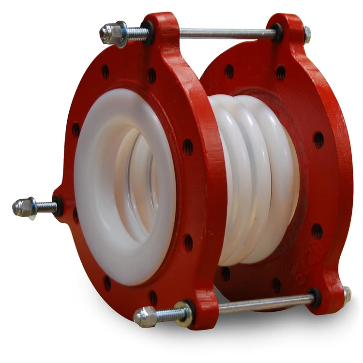 Customized White PTFE Flexible Metal Corrugated Bellows Reinforced Bellows Expansion Joint