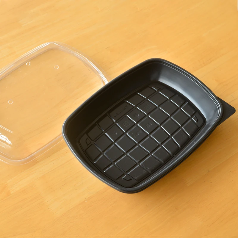 Disposable Plastic Trays Take Away Food Container Plastic Roast Chicken Box with Lid