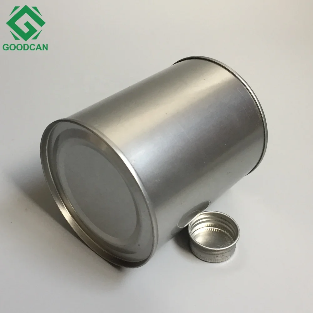 Low price wholesale custom 0.5 liter metal tin bottle with small crew cup for brake fluid