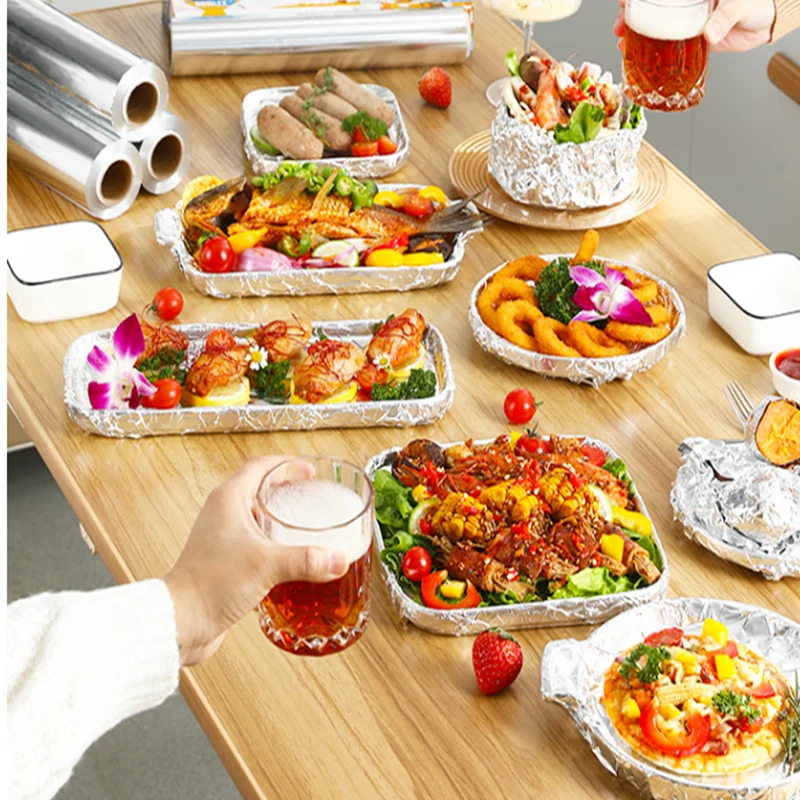 0.03 mm Foil with Sturdy Cutter Box Package aluminum foil packaging box white aluminum foil paper