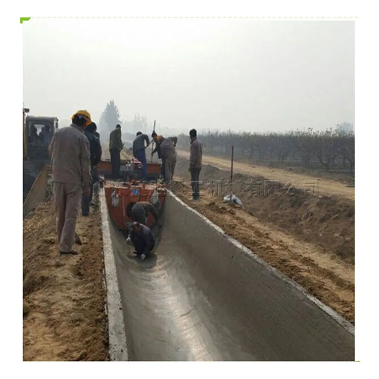
220v Self propelled concrete channel lining farmland water conservancy ditch periosteum customized cast situ drainage machine 