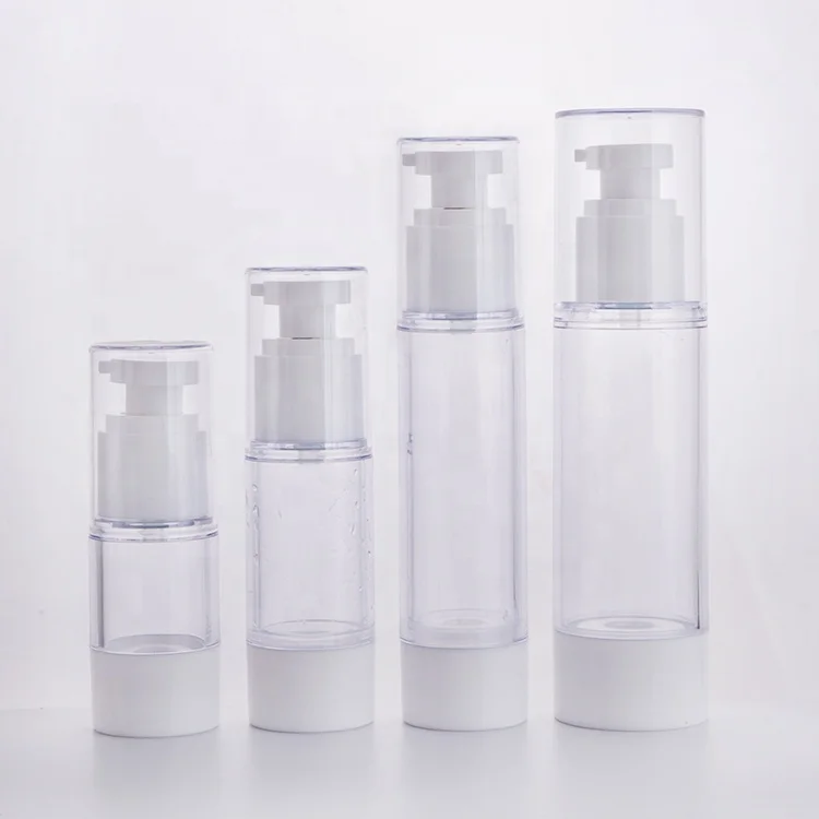 
Small quantity 15ml New Style eco friendly vacuume bottle empty AS airless cosmetic packaging with fine mist spray 
